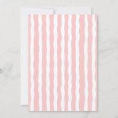 Invitation Cute Pink Doodle Frame and Bows 5th Birthday (Dos)