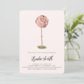 Invitation Cute Pink Flamingo Girl Baby Shower (Debout devant)