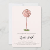 Invitation Cute Pink Flamingo Girl Baby Shower (Devant)