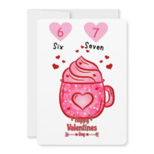 Cute Pink Heart Mug Valentine's Day Greeting Card