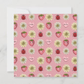 Invitation Cute Pink Love Bug Saint Valentin Baby shower (Dos)