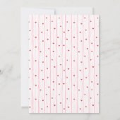 Invitation Cute Pink Red Little Sweetheart First Birthday  (Dos)