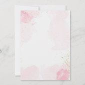 Invitation Cute Pink Stork & Cloud Baby Girl Douche (Dos)