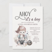 Invitation Cute Pirate Ahoy est un Baby shower garçon (Devant)