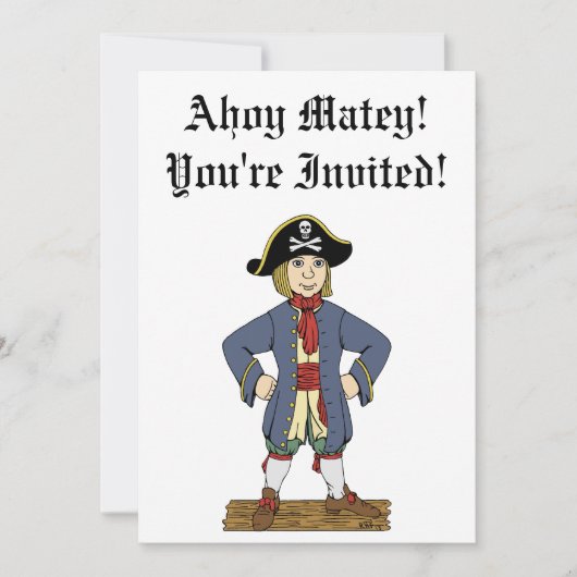 Invitation Cute Pirate Lad (Devant)