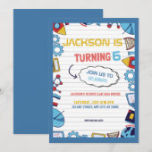 Invitation Cute Playful Science Lab Kids Birthday Party  (Devant / Derrière)