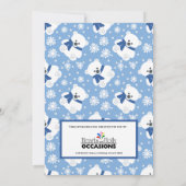 Invitation Cute Polar Bear and Snowflakes Baby Shower (Dos)