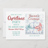 Invitation Cute Polar Bears (Devant)