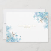 Invitation Cute Polar Ours Bleu Baby shower Garçon (Dos)