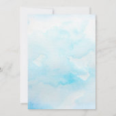 Invitation Cute Polar Ours Hiver Bleu Baby shower Son Garçon (Dos)