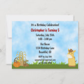 Invitation Cute Pony et Red Barn Automne Cheval Anniversaire (Dos)