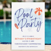Invitation Cute Pool Party Invite