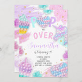 Invitation Cute Pop It Fidget (Devant / Derrière)