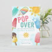Invitation Cute Popsicle d'été Pop sur le Baby shower (Debout devant)