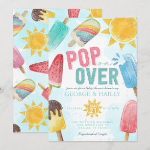 Invitation Cute Popsicle d'été Pop sur le Baby shower
