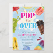 Invitation Cute Popsicle Pop sur le Baby shower de lit d'été (Devant)
