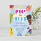 Invitation Cute Popsicle Pop sur le Baby shower de lit d'été (Debout devant)