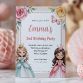 Invitation Cute Princess 2nd Birthday Party