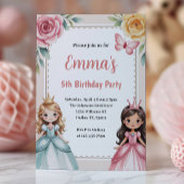 Invitation Cute Princess 5th Birthday Party