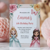 Invitation Cute Princess 6th Birthday Party