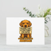 Invitation Cute Puppy, Funny Dog Lover Quote (Debout devant)