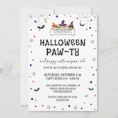 Invitation Cute Puppy Parade Halloween Dog Pawty (Devant)