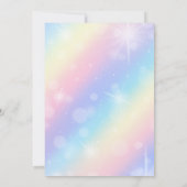 Invitation Cute Purple Unicorn Tous les âges Anniversaire de  (Dos)