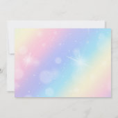 Invitation Cute Purple Unicorn Tous les âges Photo Anniversai (Dos)