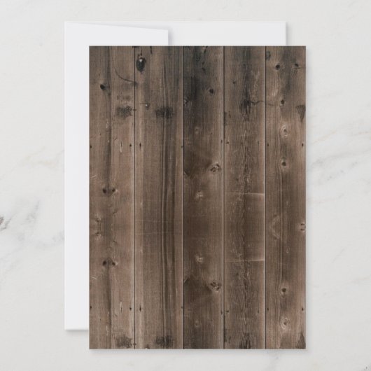 Invitation Cute Rabbit Rustique Forêt d'hiver Baby shower (Dos)