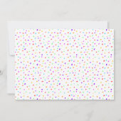 Invitation Cute Rainbow Cupcake Photo 5Anniversaire (Dos)