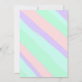 Invitation Cute Rainbow Unicorn Anniversaire (Dos)