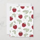 Invitation Cute Red Apple enseignant personnalisé (Dos)