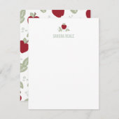 Invitation Cute Red Apple enseignant personnalisé (Devant / Derrière)