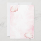 Invitation Cute Red Pink Hearths Valentine 1st Birthday  (Dos)