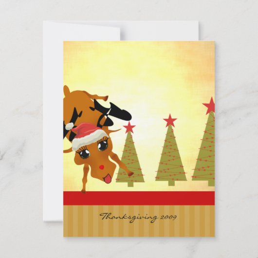 Invitation Cute Reindeer (Dos)