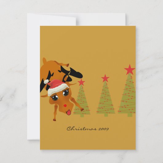 Invitation Cute Reindeer (Dos)