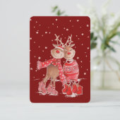 Invitation Cute Reindeer Christmas Sweatshirt – Cozy 3D (Debout devant)