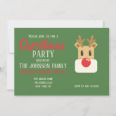 Invitation Cute Reindeer Head (Devant)