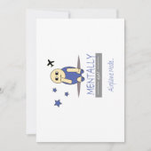 Invitation Cute Relatable Chimy Airplane Mode Greeting Card (Devant)