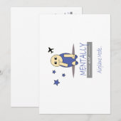 Invitation Cute Relatable Chimy Airplane Mode Greeting Card (Devant / Derrière)