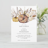 Invitation Cute Renard des bois Citrouille automne (Debout devant)