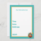 Invitation Cute retro Birthday lady party (Dos)