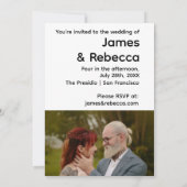 Invitation Cute Retro Boho Minimaliste Quirky Texte & Photo (Dos)