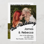 Invitation Cute Retro Boho Minimaliste Quirky Texte & Photo (Devant / Derrière)