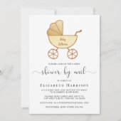 Invitation Cute Retro Carriage Baby shower par courrier (Devant)