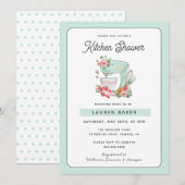Invitation Cute Retro Gâteau Mixer iCuisine Douche nuptiale (Devant / Derrière)