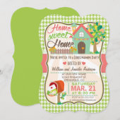Invitation Cute, Retro Green Houndstooth House Party (Devant / Derrière)
