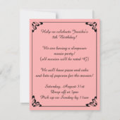 Invitation Cute Retro Popcorn et soirée cinéma Anniversaire (Dos)