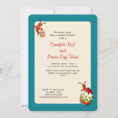 Invitation Cute Retro Sent Easter Crawfish Boire (Dos)