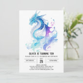 Invitation Cute Roaring Fun Dragon Aventure Anniversaire (Debout devant)